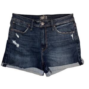 Abercrombie & Fitch Simone High Rise Short Size 29 / 8 Distressed Denim Jean EUC